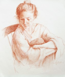 pencil drawing of Katrina