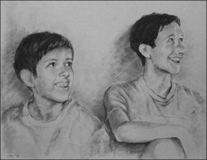 drawing of two boys